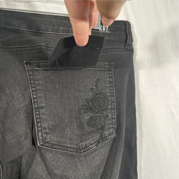 NWT‎ Kut From The Kloth [ 16 ] Mia Embroidered Toothpick Skinny Jeans Grey - Picture 11 of 16
